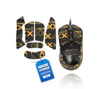 toergy 1 set di nastro antiscivolo per mouse Logitech G403 Hero, resistente al sudore, facile da usare, design autoadesivo, kit di aggiornamento professionale per mouse, stampa nera e dorata