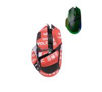 toergy 1 set di nastro antiscivolo per Razer Basilisk V3 Pro, resistente al sudore, facile da usare, design autoadesivo, kit di aggiornamento professionale per mouse, motivo stampato rosso