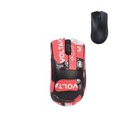 toergy 1 set di nastro antiscivolo per Razer DeathAdder V3 Pro, resistente al sudore, facile da usare, design autoadesivo, kit di aggiornamento professionale per mouse, motivo stampato rosso