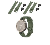 toergy Cinturino di ricambio in silicone per Garmin Lily, impermeabile, regolabile, per uomo e donna, robusto e durevole, verde scuro