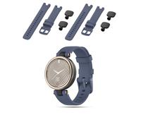 toergy Cinturino di ricambio in silicone per Garmin Lily, impermeabile, regolabile, per uomo e donna, robusto e durevole, blu erba