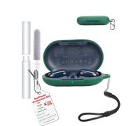 toergy Custodia antiurto in silicone impermeabile per Soundcore V20i, cover morbida e sottile con cordino, portachiavi e kit di pulizia, verde