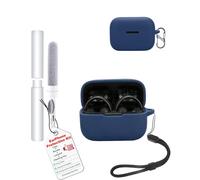 toergy Custodia in silicone impermeabile antiurto per Anker Soundcore AeroClip, copertura morbida e sottile con cordino, portachiavi e kit di pulizia, blu
