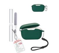 toergy Custodia in silicone impermeabile antiurto per JBL Wave Buds 2, morbida e sottile con cordino, portachiavi e kit di pulizia, rosso