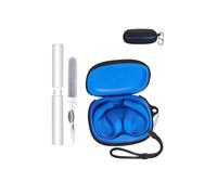 toergy Custodia in silicone per cuffie JBL Endurance Zone, senza fili, antiurto, impermeabile, morbida e durevole, con cordino, portachiavi e strumento di pulizia, colore nero