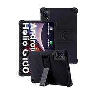 toergy Custodia in silicone per tablet DOOGEE Tab E3 da 11 pollici - Custodia Premium con aperture precise, anti-shock, antigraffio, regolazione multi-angolo e sensazione confortevole al tatto, nero