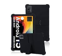 toergy Custodia in silicone per tablet DOOGEE Tab E3+ da 12", copertura completa, antiurto, antigraffio, supporto regolabile e cover in morbido silicone, colore nero