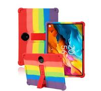toergy Custodia in silicone per tablet TCL NXTPAPER 14 da 14,3 pollici, con aperture precise, anti-shock, antigraffio, regolazione multi-angolo e sensazione confortevole al tatto, arcobaleno