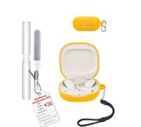 toergy Custodia per auricolari Shokz OpenFit Pro Wireless, custodia protettiva in morbido silicone, antiurto, antigraffio, con ritagli precisi, colore: giallo
