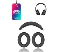 toergy Kit di protezione 2 in 1 per Soundcore Q20i: custodia in silicone + copertura per archetto con cerniera, antiurto, antipolvere, set di protezione completa, nero