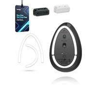toergy Piedini per mouse in PTFE per Logitech MX Vertical, cuscinetti arrotondati di ricambio con 2 clip per cavo, forte aderenza, 1 set