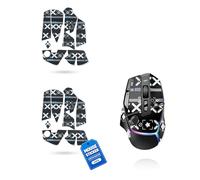 toergy Set di 2 nastri antiscivolo per Logitech G G502 X Plus, resistenti al sudore, facili da usare, design autoadesivo, kit di aggiornamento professionale per mouse, motivo stampato nero