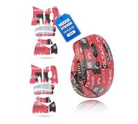 toergy Set di 2 nastri antiscivolo per Logitech Lift Verticale, resistente al sudore, facile da usare, design autoadesivo, kit di aggiornamento professionale per mouse, motivo stampato rosso