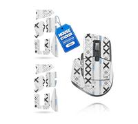 toergy Set di 2 nastri antiscivolo per Logitech MX Master 3S, resistenti al sudore, facili da usare, design autoadesivo, kit di aggiornamento professionale per mouse, motivo stampato bianco
