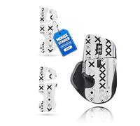 toergy Set di 2 nastri antiscivolo per Logitech MX Master 4, resistenti al sudore, facili da usare, design autoadesivo, kit di aggiornamento professionale per mouse, motivo stampato bianco