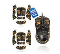 toergy Set di 2 nastri antiscivolo per mouse Logitech G403 Hero, resistenti al sudore, facili da usare, design autoadesivo, kit di aggiornamento per mouse professionale, stampa nera e dorata