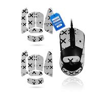toergy Set di 2 nastri antiscivolo per mouse Logitech G403 Hero, resistenti al sudore, facili da usare, design autoadesivo, kit di aggiornamento per mouse professionale, motivo stampato bianco