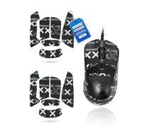 toergy Set di 2 nastri antiscivolo per mouse Logitech G403 Hero, resistenti al sudore, facili da usare, design autoadesivo, kit di aggiornamento per mouse professionale, motivo stampato nero