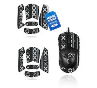 toergy Set di 2 nastri antiscivolo per mouse Logitech G703 Lightspeed Pro, resistenti al sudore, facili da usare, design autoadesivo, kit di aggiornamento per mouse professionale, motivo stampato nero