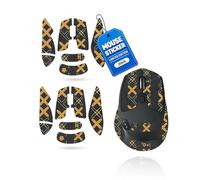 toergy Set di 2 nastri antiscivolo per mouse Logitech M720 Triathlon Multi, resistenti al sudore, facili da usare, design autoadesivo, kit di aggiornamento per mouse professionale, stampa nera e oro