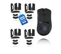 toergy Set di 4 nastri antiscivolo per Razer DeathAdder V4 Pro, resistenti al sudore, facili da usare, design autoadesivo, kit di aggiornamento professionale per mouse, motivo stampato nero