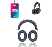 toergy Set di ricambio 2 in 1 per Sennheiser Momentum 5: 1 paio di cuscinetti + cuscinetti per la testa, pelle proteica di alta qualità e memory foam, morbidi e confortevoli, blu