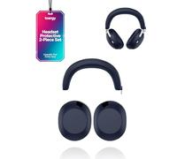 toergy Set di ricambio 2 in 1 per Sony 1000X THE COLLEXION: 1 paio di cuscinetti auricolari + cuscinetti per testa, pelle proteica premium e memory foam, morbidi e confortevoli, blu
