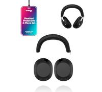 toergy Set di ricambio 2 in 1 per Sony 1000X THE COLLEXION: 1 paio di cuscinetti auricolari + cuscinetti per testa, pelle proteica premium e memory foam, morbidi e confortevoli, nero