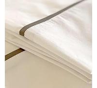 Toesty Set di lenzuola semi-aderente, in cotone biologico, anti-piegatura, facile da montare, per camper e camper (queen size, bianco/antracite)