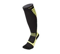 TOETOE Sports - Calze a compressione al ginocchio, con punta alta, taglia 44-47, nero e verde