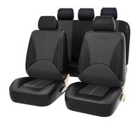 Toets Set Coprisedili Auto in Pelle PU per Ford Ecosport 2019-2025, Anteriori e Posteriori Auto Interni Accessori Coprisedili Auto in Pelle Impermeabile,F/Black Grey