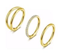 TOFBS 3 Pezzi Piercing Naso 316 Ipoallergenico Orecchini Cerchio Piccoli Oro 16G Piercing Naso Acciaio Chirurgico Piercing Gioielli per Donne Uomini(1.2 * 6mm)