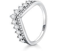 TOFBS Anelli Donna Corona Argento 925 Anello Cubic Zirconia Anelli Anniversario Promessa Fidanzamento Gioielli Nuziali Sposa Anello con Diamante per Donne e Ragazze (50)