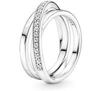 TOFBS Anello Donna Tre Zirconi Intrecciati Argento 925 Anelli Zirconia Cubica Anello Anniversario Promessa Fidanzamento Gioielli Nuziali Sposa Anello con Diamante per Donne e Ragazze (58)