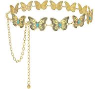TOFBS Catena Vita Farfalla Metallica Decorativa Cintura Donna Elegante Accessorio Vita Regolabile Stile Boho Gioiello