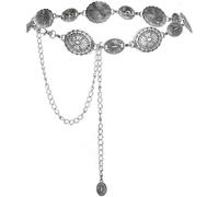 TOFBS Cintura Catena Fiore Medaglione Stile Vintage Decorativa Donna Elegante Accessorio Vita Regolabile
