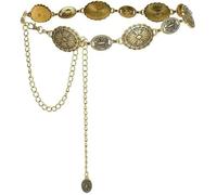 TOFBS Cintura Catena Fiore Medaglione Stile Vintage Decorativa Donna Elegante Accessorio Vita Regolabile