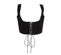 TOFBS Cintura in pelle punk, corsetto sotto il seno, cintura in vita, regolabile, per donne e ragazze, cosplay, feste, rave, Halloween, Nero6., Taglia unica