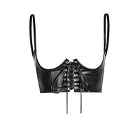 TOFBS Cintura in pelle punk, corsetto sotto il seno, cintura in vita, regolabile, per donne e ragazze, cosplay, feste, rave, Halloween, Nero5., Taglia unica