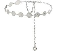 TOFBS Cintura in Vita Cintura a Catena da Donna Elegante Regolabile con Turchese Catena in Vita con Ciondolo Cintura a Catena Metallo per Abito Cappotto Jeans （Argento-6