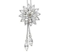 TOFBS Collana donna,Collana lunga con cristalli e pietre preziose, ciondolo a forma di fiocco di neve, da donna, ornamenti alla moda con accessori di abbigliamento (Viola)