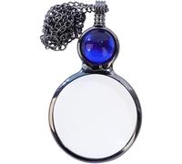 TOFBS Lente D'ingrandimento Ciondolo Rotonda con Catena Metallica Stile Vintage Lente Ingrandimento Portatile Collana Decorativa