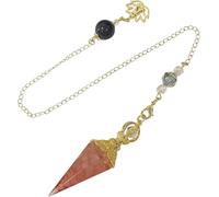 TOFBS Pendolo Piramidale Cristallo Multicolore Collana Chakra Catena Vintage Guarigione Naturale Pietra Energia