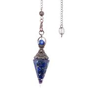 TOFBS Pendolo Piramidale Cristallo Multicolore Collana Chakra Catena Vintage Guarigione Naturale Pietra Energia