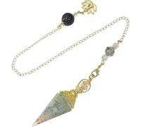 TOFBS Pendolo Piramidale Cristallo Multicolore Collana Chakra Catena Vintage Guarigione Naturale Pietra Energia