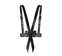 TOFBS Punk Reggiseno in Pelle Il petto Catena Nero Catene del Corpo Collare Harness Belt Accessori per il Corpo Gioielleria per Donna Ragazze Discoteca Cosplay Party Rave Costume di Halloween (#3)