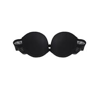TOFBS Reggiseno Senza Spalline per Donna Ragazze Sexy Fibbia Anteriore Reggiseno a Fascia Bandeau con Ferretto Reggiseno Schiena in Pizzo Push Up Bralette Invisibile Bra (Nero,L)