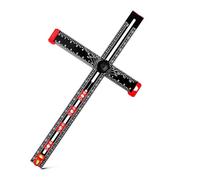 Tofelf Righello di posizionamento 4 in 1, in lega di alluminio, righello a T multifunzione, per l'installazione di maniglie, pomelli su porte o cassetti, 60 cm