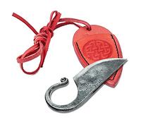 TOFERNER Original Gift, Beautiful Product - Celtic Pocket Knife, Hand Forged Knife.Hardened Blade, Vintage, Art Collection, Antiquity, Great.Beautiful Product. (Rosso)