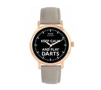 Toff London Black Keep Calm and Play Darts Blue Batons Watch